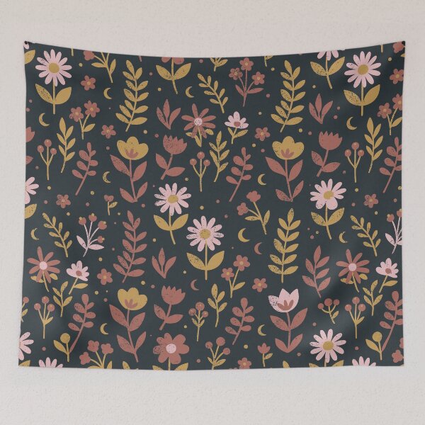 Item preview, Nighttime Wildflowers and Retro Mystic Moons designed and sold by Pattique.