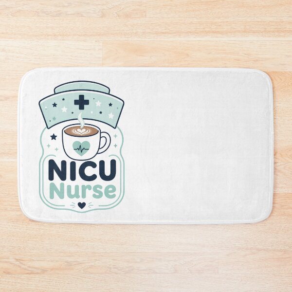Item preview, NICU Nurse Coffee Cup Stars Badge Design designed and sold by CalmDownZone ⭐️⭐️⭐️⭐️⭐️.