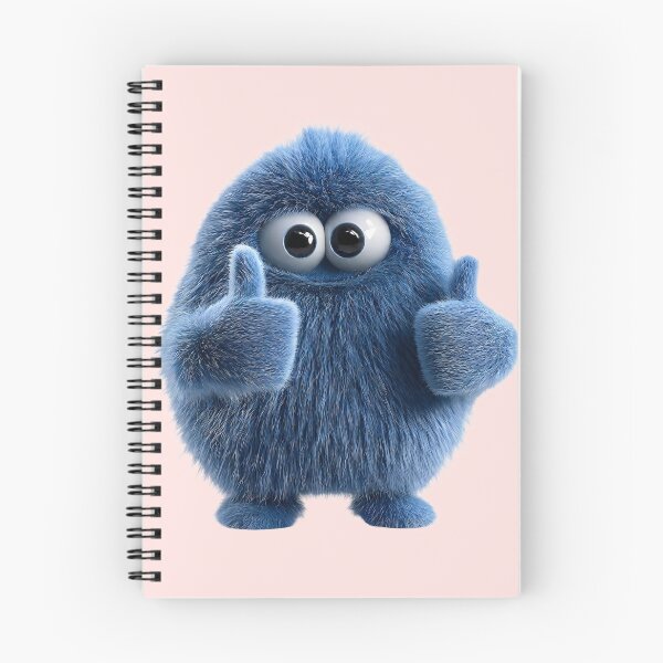 Item preview, Cute Blue Furry Monster Giving Double Thumbs Up designed and sold by DoveArtDesigns.