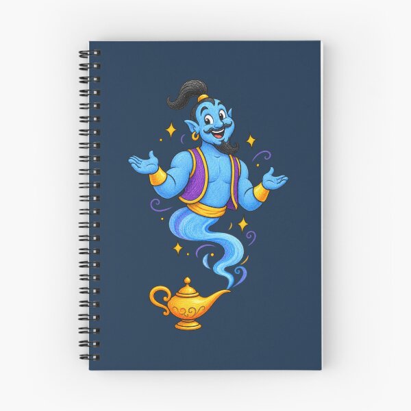 Item preview, Hand-Drawn Genie Rising from Magic Lamp ✨ designed and sold by PearlPathFinds.