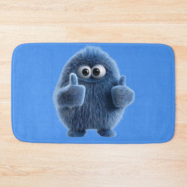 Item preview, Cute Blue Furry Monster Giving Double Thumbs Up designed and sold by DoveArtDesigns.