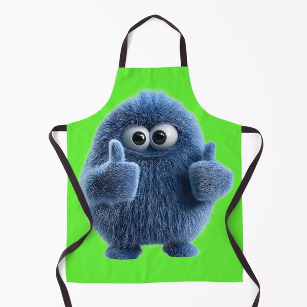 Artikelvorschau, Niedliches blaues Fellmonster zeigt zwei Daumen hoch entworfen und verkauft von DoveArtDesigns.