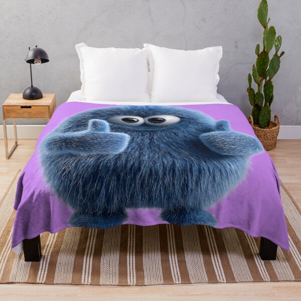 Item preview, Cute Blue Furry Monster Giving Double Thumbs Up designed and sold by DoveArtDesigns.