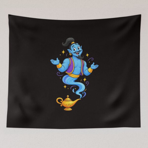 Item preview, Hand-Drawn Genie Rising from Magic Lamp ✨ designed and sold by PearlPathFinds.