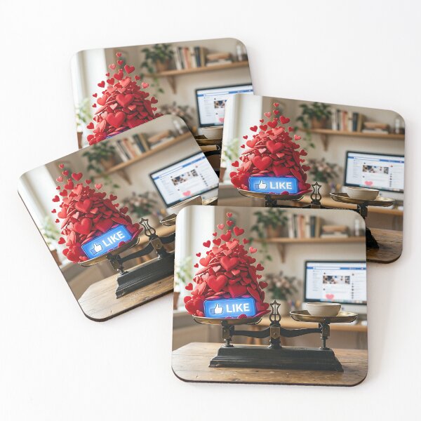 Item preview, Social Media Likes Balance Scale Digital Validation Art designed and sold by Michaelragheb.