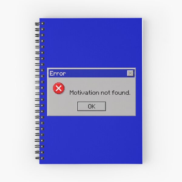 Item preview, Y2K Error Motivation Not Found Retro Computer UI designed and sold by NostalgiaOS.