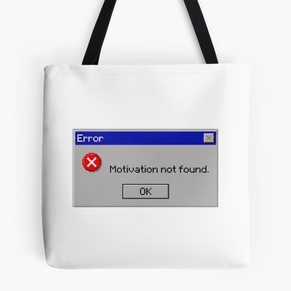 Item preview, Y2K Error Motivation Not Found Retro Computer UI designed and sold by NostalgiaOS.
