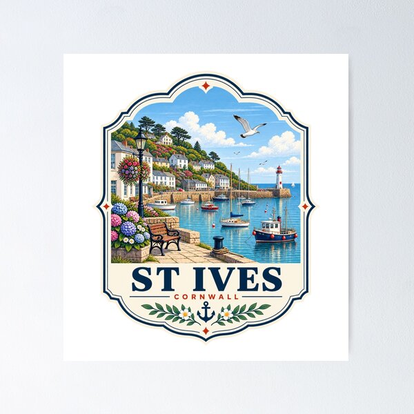 Aperçu de l'œuvre La ville de St Ives en Angleterre créée et vendue par PamLeeDesign.