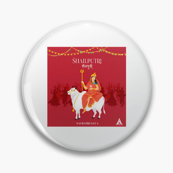Item preview, Shubh Navratri Poster - Shailputri  (Day-1) designed and sold by scale-sdenae.