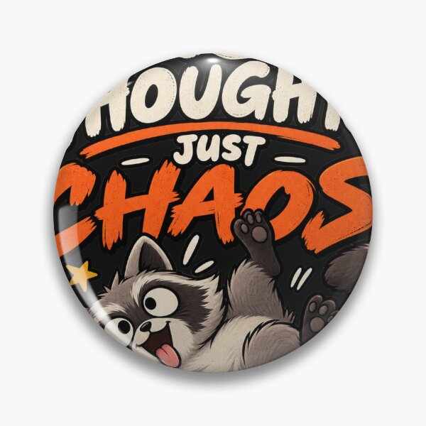 Item preview, No Thoughts Just Chaos Funny Raccoon Retro Vintage T-Shirt designed and sold by vizion design.