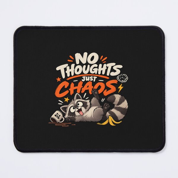 Item preview, No Thoughts Just Chaos Funny Raccoon Retro Vintage T-Shirt designed and sold by vizion design.