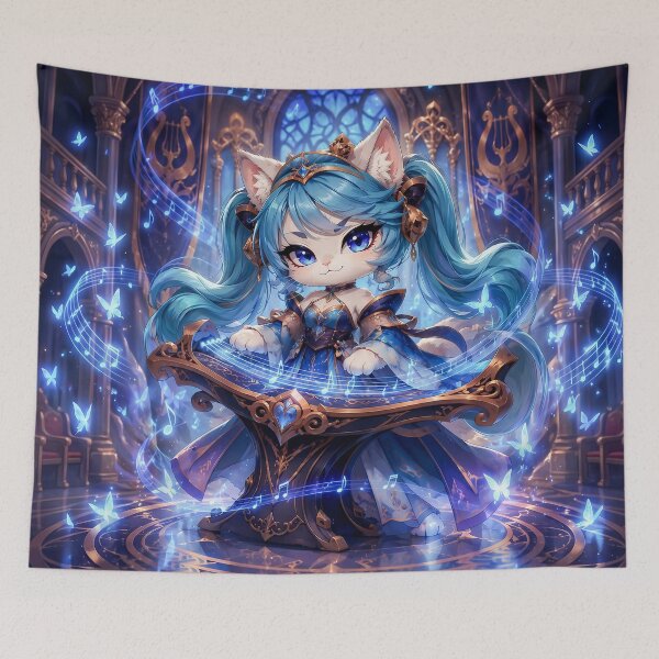 Item preview, Celestial Melody Cat designed and sold by Lunatik Cat.