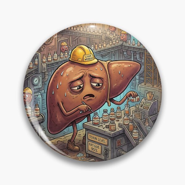 Item preview, Overworked Liver Toxin Filtration Plant Anatomy Humor designed and sold by Michaelragheb.