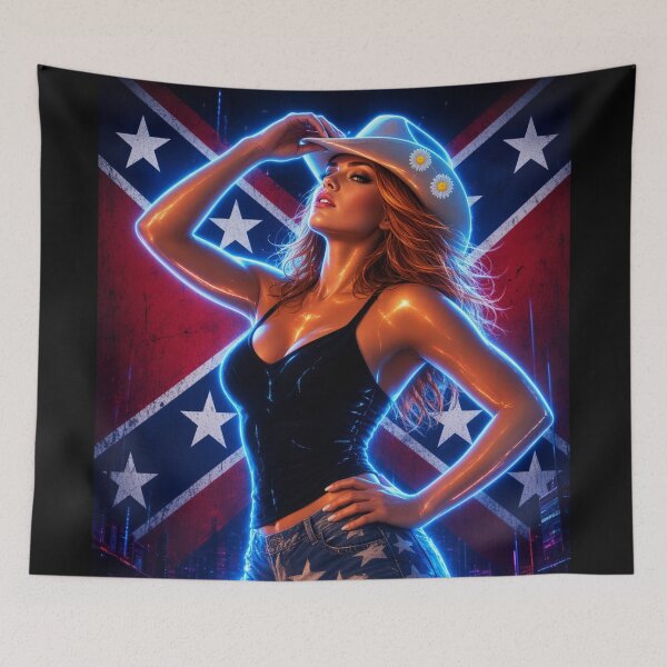 Item preview, Woman with Hat and Flag Background designed and sold by kiwiartyfarty.
