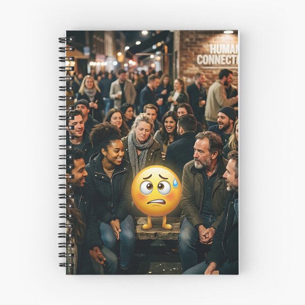 Item preview, Social Anxiety Shy Emoji in Crowded Gathering Art designed and sold by Michaelragheb.