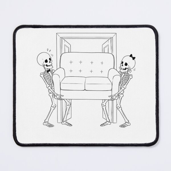 Item preview, Skeleton Couple Moving a Sofa Together designed and sold by Qenlo.