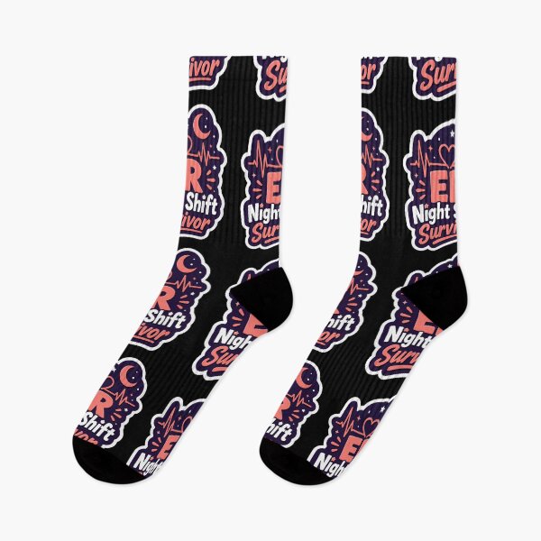 Item preview, ER Night Shift Survivor Heartbeat Moon Design designed and sold by CalmDownZone ⭐️⭐️⭐️⭐️⭐️.