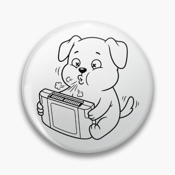 Item preview, Blowing the Game Cartridge - Funny Retro Gamer Dog designed and sold by yodaddydesigns.
