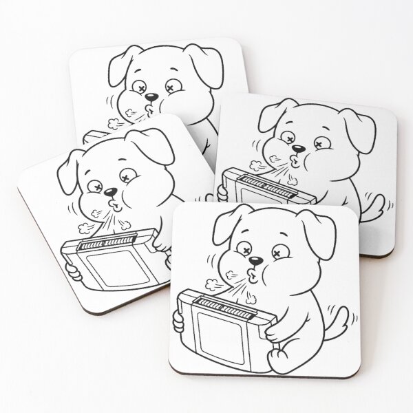 Item preview, Blowing the Game Cartridge - Funny Retro Gamer Dog designed and sold by yodaddydesigns.