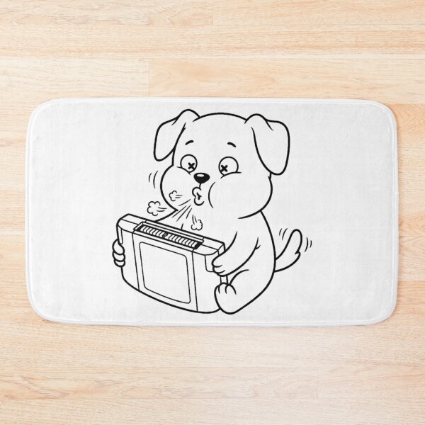 Item preview, Blowing the Game Cartridge - Funny Retro Gamer Dog designed and sold by yodaddydesigns.