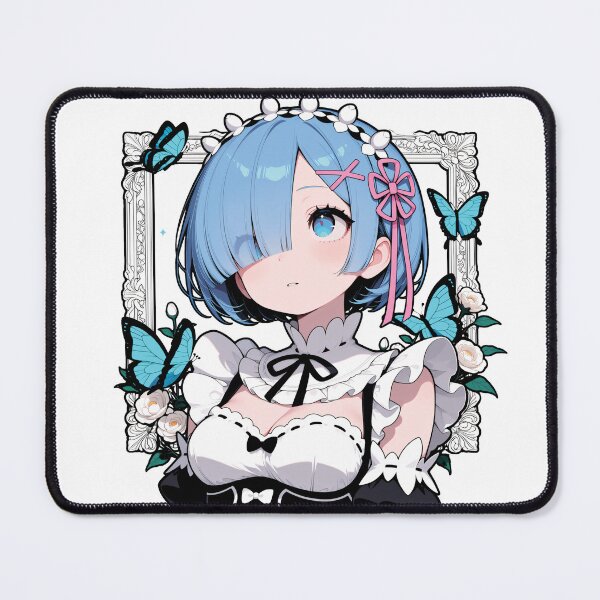 Item preview, Chibi Rem Blue Butterfly Maid Sticker designed and sold by RGB-crayon.