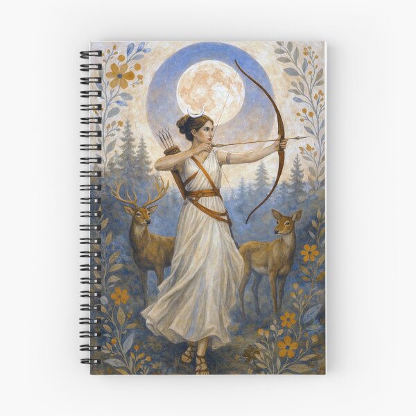Item preview, Artemis Painting – Greek Moon Goddess and Divine Huntress designed and sold by GalleryKauffeld.
