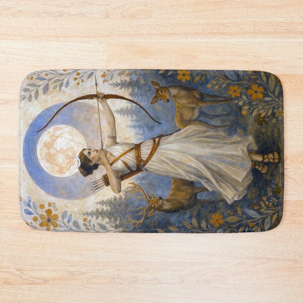 Item preview, Artemis Painting – Greek Moon Goddess and Divine Huntress designed and sold by GalleryKauffeld.