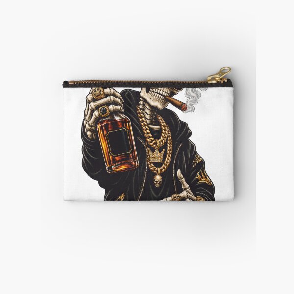 Item preview, Gangster Skull Whiskey Gold Crown Streetwear designed and sold by Ghost Of Chill.