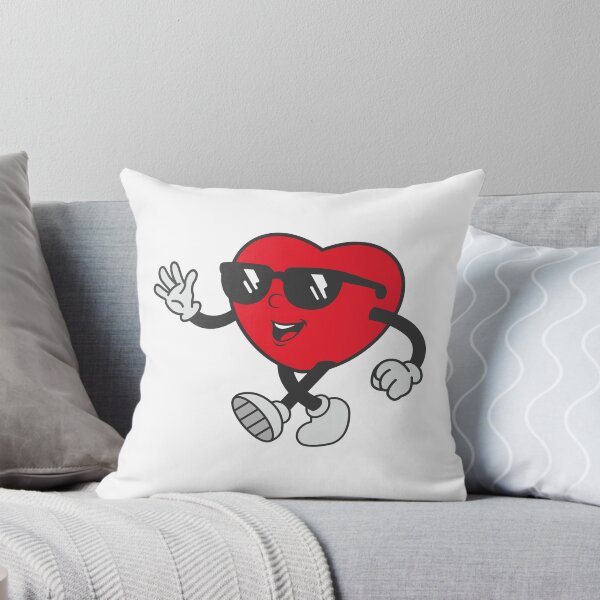 Item preview, Retro Heart Cartoon Character wearing sunglasses, walking and waving hello. Cute Heart Vintage Comic Style. designed and sold by thailerd.