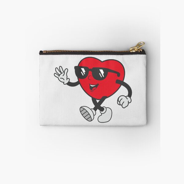Item preview, Retro Heart Cartoon Character wearing sunglasses, walking and waving hello. Cute Heart Vintage Comic Style. designed and sold by thailerd.