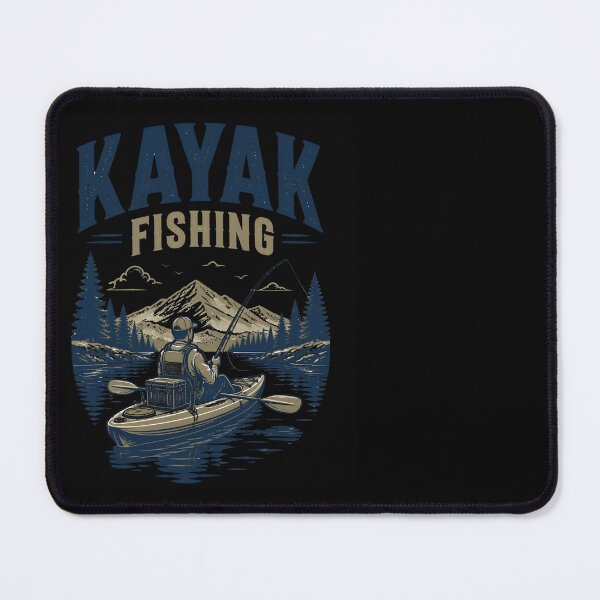 Item preview, Kayak Fishing River Rugged Typography Design designed and sold by CalmDownZone ⭐️⭐️⭐️⭐️⭐️.