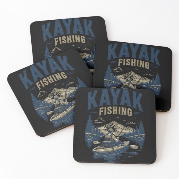 Item preview, Kayak Fishing River Rugged Typography Design designed and sold by CalmDownZone ⭐️⭐️⭐️⭐️⭐️.