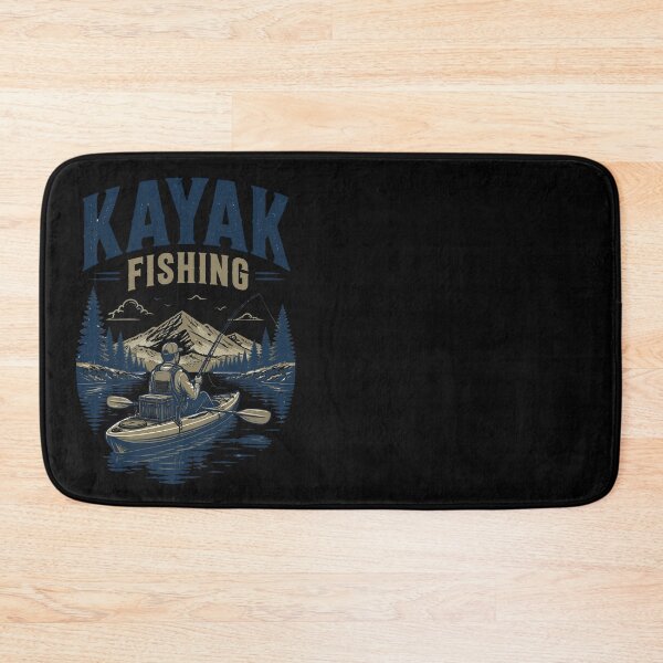 Item preview, Kayak Fishing River Rugged Typography Design designed and sold by CalmDownZone ⭐️⭐️⭐️⭐️⭐️.