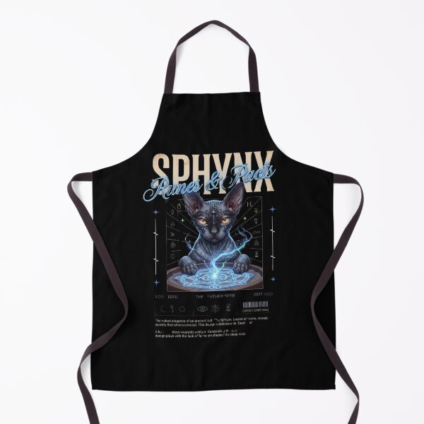 Item preview, Sphynx Cat Occultist Runes Sorcerer Streetwear designed and sold by Ada’s Mystic Atelier .