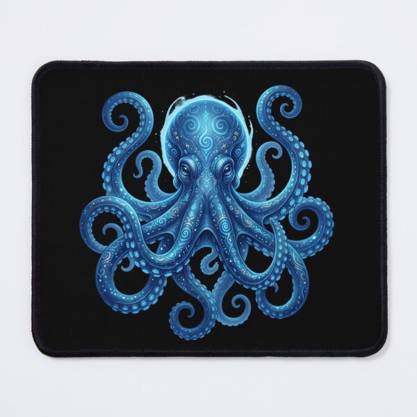 Item preview, Mystical Blue Octopus – Cosmic Fantasy Tentacle Sea Creature Ocean Art T-Shirt Design designed and sold by ZyxDes.
