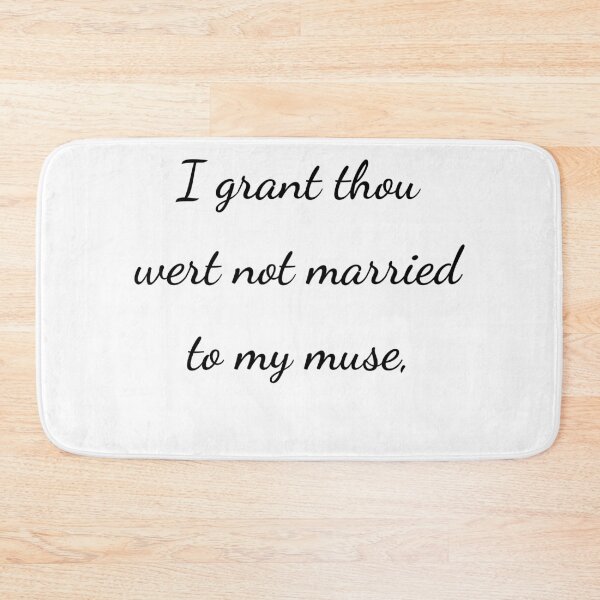 Item preview, “I grant thou wert not married to my muse,” - handwriting black designed and sold by ariksworld.
