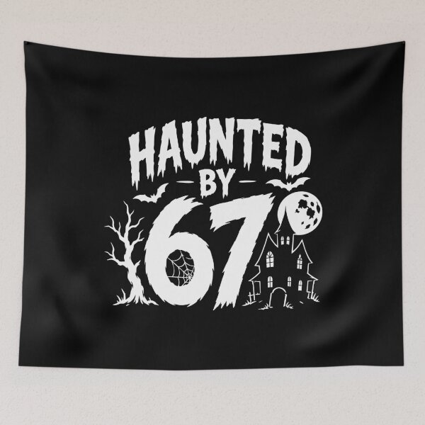 Item preview, Haunted by 67 six seven Halloween Funny Spooky Number Design designed and sold by w1ckerman.