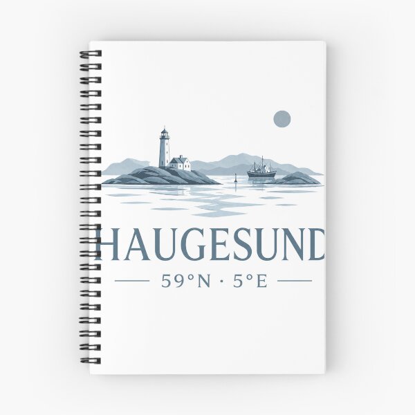 Item preview, Haugesund Norway Coordinates – Nordic Coastal Travel Art designed and sold by ChicClicker.