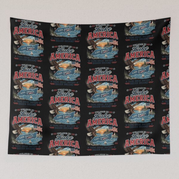 Item preview, Lake America 2026 Vintage Retro Patriotic Eagle USA designed and sold by Morbiusshop.