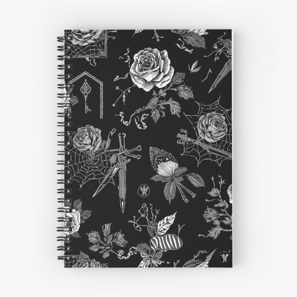 Item preview, Black and White Halloween Gothic Pattern designed and sold by DuliDoodles.
