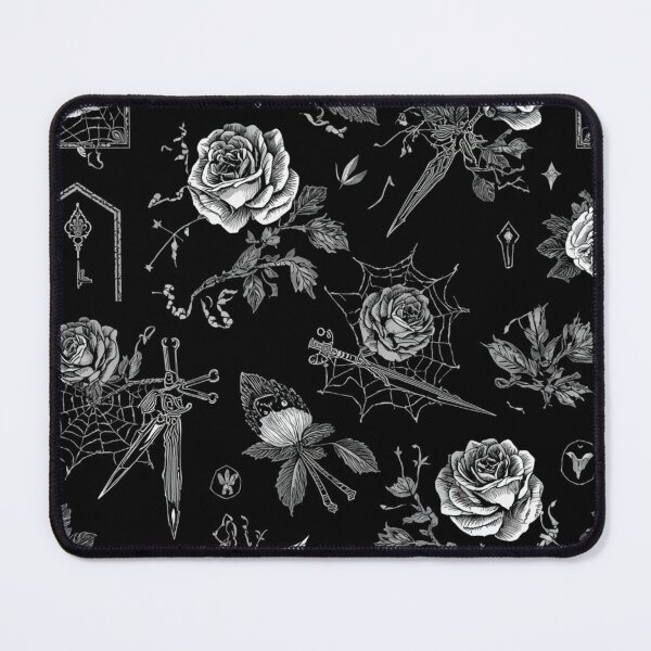 Item preview, Black and White Halloween Gothic Pattern designed and sold by DuliDoodles.
