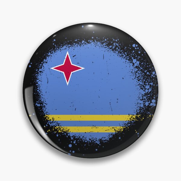 Item preview, Aruba Flag Spray Paint Splatter Style designed and sold by DelfDesign.