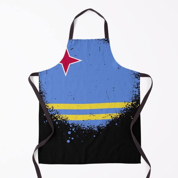 Item preview, Aruba Flag Spray Paint Splatter Style designed and sold by DelfDesign.