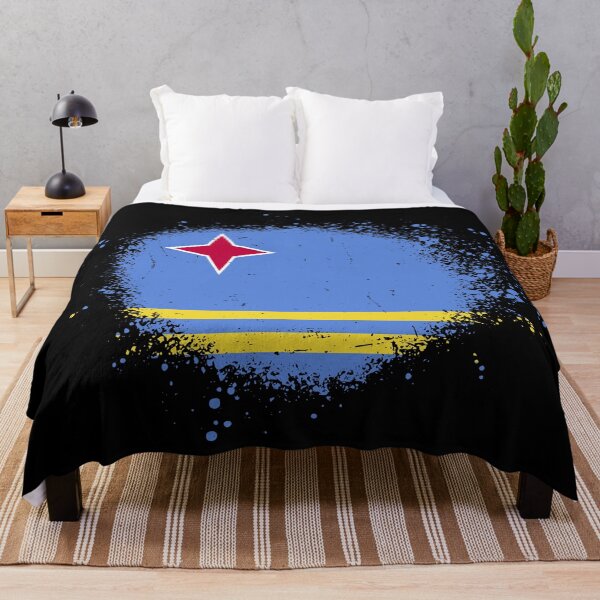Item preview, Aruba Flag Spray Paint Splatter Style designed and sold by DelfDesign.