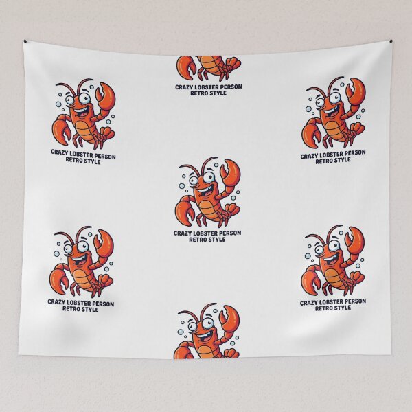Item preview, Crazy Lobster Person Retro Cartoon Crustacean Seafood Boil Lover Humor designed and sold by raedattia.