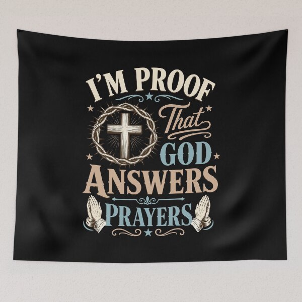 Item preview, I'm Proof that God Answers Prayers Jesus Christian Religious designed and sold by Randomera.