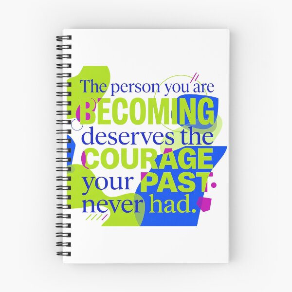 Item preview, "The person you are becoming deserves the courage your past never had.” - Typographic Quote designed and sold by Firmansyahnw.