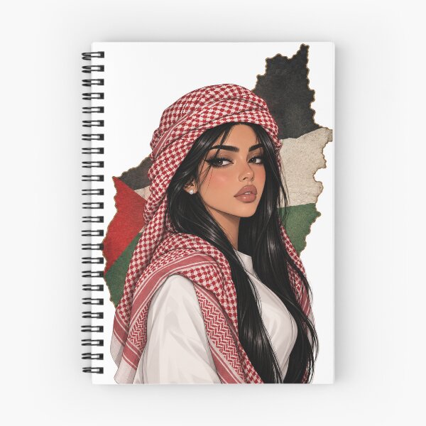 Item preview, Palestinian Girl Keffiyeh Portrait designed and sold by DesignByKhayal.