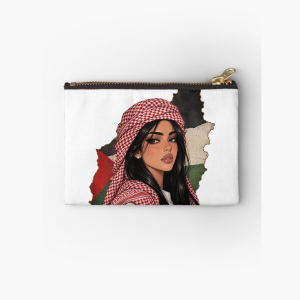 Item preview, Palestinian Girl Keffiyeh Portrait designed and sold by DesignByKhayal.