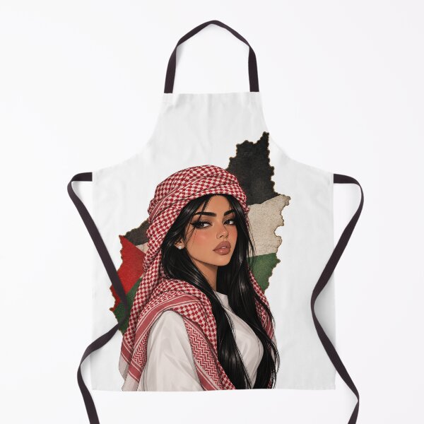 Item preview, Palestinian Girl Keffiyeh Portrait designed and sold by DesignByKhayal.